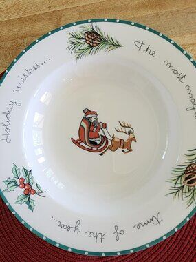 Mikasa Christmas Wish Large Rim Soup Bowl Ultima+  HK713